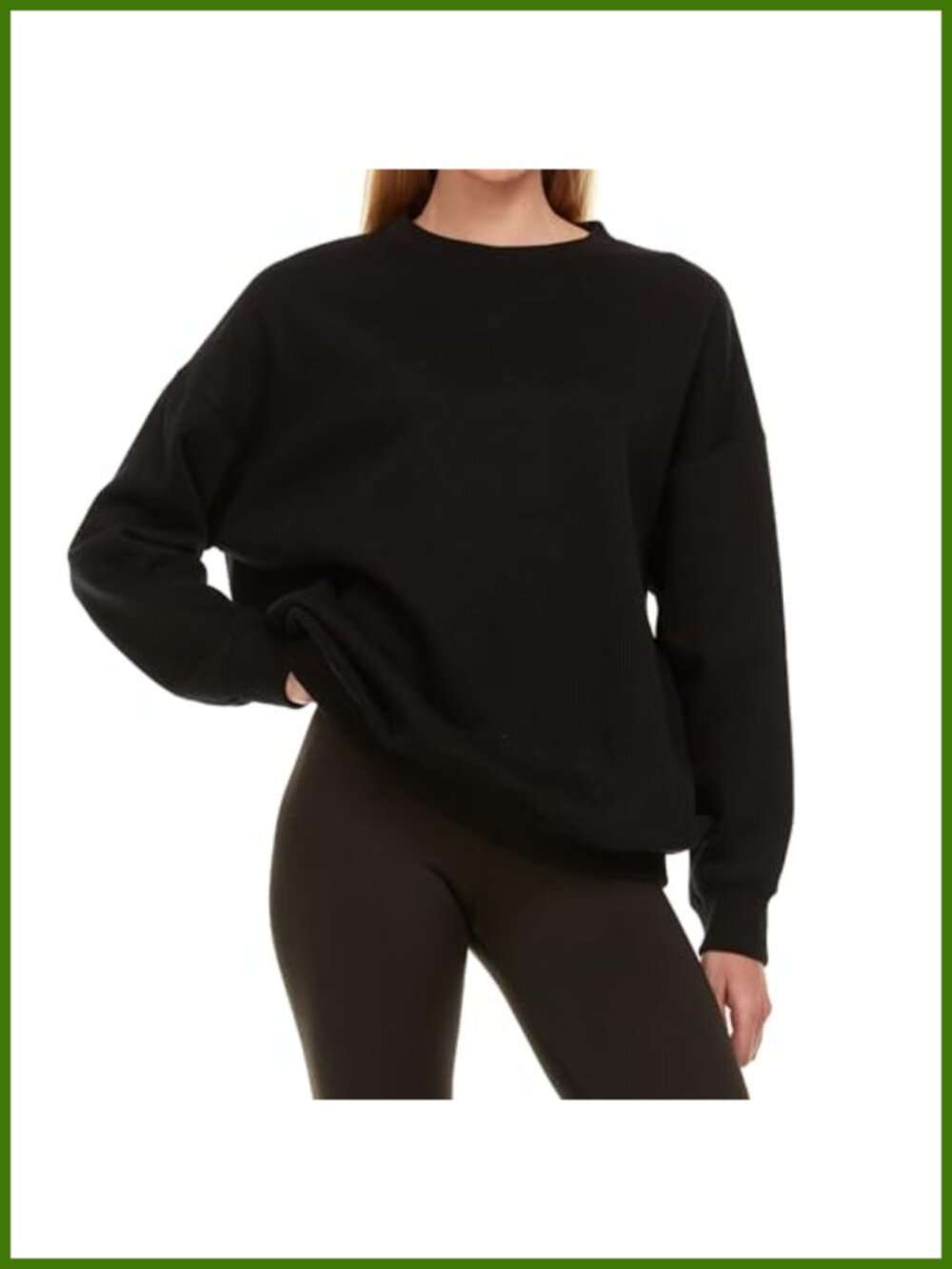 Oversized Fleece Crewneck Sweatshirt Women Long Sleeve Pullover